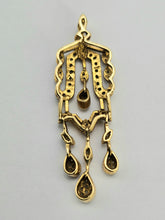 Load image into Gallery viewer, 1051: Vintage: 18ct Gold Large Heavy Diamond Pendulum Pendant - amazing,& very old