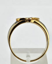 Load image into Gallery viewer, 6305 Vintage: 18ct Mixed Gold Emerald Diamonds Target Ring- total statement piece unisex