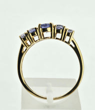 Load image into Gallery viewer, 6324 Vintage: Rare 9ct Gold Iolites 5 Stone Dress/Stacker Ring