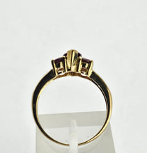 Load image into Gallery viewer, 1311: Vintage: 9ct Gold Marquise Cut Garnet Pink Tourmalines Ring-