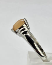 Load image into Gallery viewer, 1049: Vintage: 9ct White Gold Cabochon Cut Opal Solitaire Ring