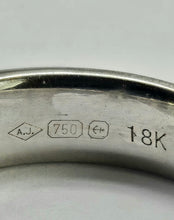 Cargar imagen en el visor de la galería, 1059: Vintage: 18ct White Gold Diamonds Stacker/Dress Ring- crisp, clean , eye candy