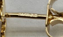 Load image into Gallery viewer, 0780: Vintage: 9ct Gold Praisiolite (Green Amethyst) Diamonds Earrings