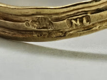 Cargar imagen en el visor de la galería, 1252: Vintage: 14ct Gold 7 Rubies Swirl Statement Cocktail Ring- remarkable, good weight