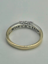 Load image into Gallery viewer, 6329 Vintage: 18ct Gold Pink Sapphires Brilliant Cut Diamonds Stacker Ring