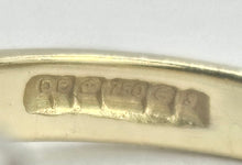 Load image into Gallery viewer, 6334: Vintage: 18ct Gold Cornflower Blue Sapphires 16 Diamonds Dress Ring- exquisite example. date mark 1992