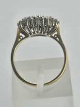 Load image into Gallery viewer, 6334: Vintage: 18ct Gold Cornflower Blue Sapphires 16 Diamonds Dress Ring- exquisite example. date mark 1992