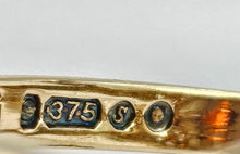 Load image into Gallery viewer, 1420: Vintage: 9ct Gold Garnets Seed Pearls Flower Head Ring- From 1973