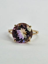 Load image into Gallery viewer, 1414: Vintage; 9ct Gold Round Cut Ametrine Cocktail Ring- exquisite