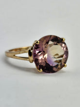 Load image into Gallery viewer, 1414: Vintage; 9ct Gold Round Cut Ametrine Cocktail Ring- exquisite