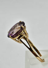 Load image into Gallery viewer, 1414: Vintage; 9ct Gold Round Cut Ametrine Cocktail Ring- exquisite