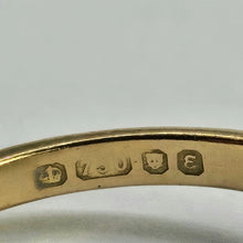 Cargar imagen en el visor de la galería, 1197: Vintage: 18ct Gold Australian Blue Sapphire 6 Diamonds Dress Ring- Date-Mark 1979
