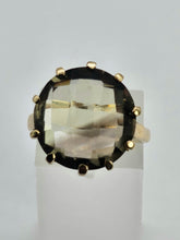 Cargar imagen en el visor de la galería, 1394: Vintage: 9ct Gold Round Cut Quartz Statement Cocktail Ring- Date-Mark 1967