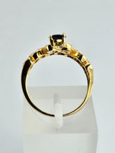 Load image into Gallery viewer, 1446: Vintage: Rare 18ct Rose Gold Sapphire Diamonds Tiara Ring