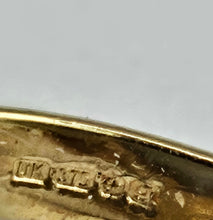 Load image into Gallery viewer, 6036 Vintage: 9ct Gold Large White Moonstone Sapphire Accents Cocktail Ring