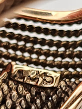 Load image into Gallery viewer, 1396: 9ct Woven Gold Cultured Pearl Turquoises Statement Ring