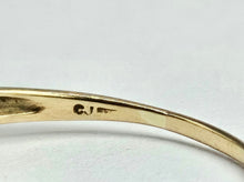 Cargar imagen en el visor de la galería, 1165: Vintage: 9ct Gold Rubies Diamonds Dress/Stacker Ring - sparkling symmetry