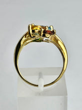 Load image into Gallery viewer, 6333: Vintage: 9ct Gold Abstract Multi-Gem Ring- fabulous colour array