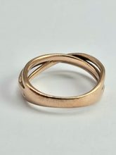 Load image into Gallery viewer, 6356 Vintage: 9ct Rose Gold 40 Diamonds Openwork Dress Ring