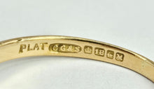 Load image into Gallery viewer, 6360 Vintage: 18ct Gold Almandine Garnet Diamonds 3-Stone Straight Ring