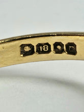 Load image into Gallery viewer, 6361 Vintage: 18ct Gold Green Garnet Diamonds Halo Cluster Ring- From 1972