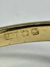 Load image into Gallery viewer, 6271 Vintage: 18ct Gold French Blue Sapphires Diamonds Flower Head Cluster