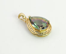 Load image into Gallery viewer, 1158: Vintage: 14ct Gold - Pear Cut Caribbean Topaz Pendant- Lush