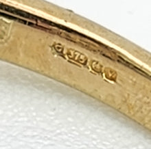 Load image into Gallery viewer, 6348 Vintage; Rare 9ct Gold Blue Diamonds Flower Head Ring- 15 natural, sparkling diamonds