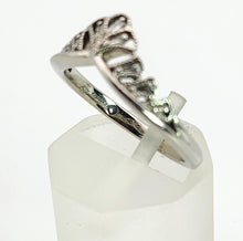 Load image into Gallery viewer, 1153: Vintage: Rare Palladium Mixed-Cut Diamonds Stacker Ring- natural, sparkling beauty