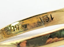 Load image into Gallery viewer, 1437: Vintage: 18ct Gold Blue Sapphire Red Topaz Swirl Cluster Ring- Dramatic statement