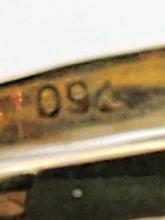 Load image into Gallery viewer, 1437: Vintage: 18ct Gold Blue Sapphire Red Topaz Swirl Cluster Ring- Dramatic statement