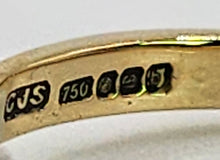 Cargar imagen en el visor de la galería, 0875: Vintage: 9ct Gold Persian Blue Pear-Cut Topaz Ring- a lovely solitaire