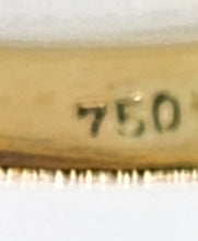 Load image into Gallery viewer, 6261 Vintage: 18ct Gold Purple Amethysts Trilogy Ring