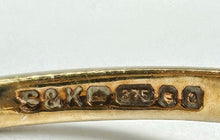 Load image into Gallery viewer, 1744: Vintage: 9ct Gold Blue Sapphire 14 Diamonds Diana Cluster Ring- From 1982