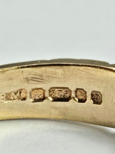 Cargar imagen en el visor de la galería, 1379: Vintage: 9ct Gold Emeralds Diamond Daisy Flower Ring- From 1978