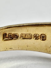 Load image into Gallery viewer, 1380: Vintage: 9ct Gold Rubies Diamonds Crossover Ring- sparkling symmetry