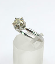 Load image into Gallery viewer, 1702: Vintage: 14ct White Gold Brilliant Cut Diamond Solitaire; sparkling natural diamond