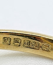 Load image into Gallery viewer, 9094 : Vintage: Exceptional 18ct Gold Ceylon Blue Sapphire Diamonds Diana Cluster Ring- From 1982