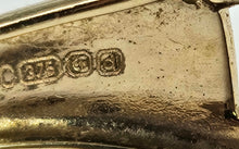 Load image into Gallery viewer, 1736: Vintage: 9ct Gold Black & White Diamonds Greek Key Ring- 72 natural sparkling diamonds