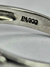 Load image into Gallery viewer, 1799: Vintage: Platinum Emerald Diamonds Flower Cluster Ring- something very special.