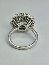 Load image into Gallery viewer, 1801: Vintage: 18ct Gold Blue Sapphires Diamonds Target Ring- a fabulous creation