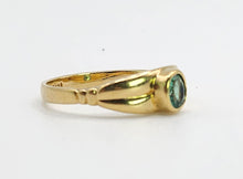 Load image into Gallery viewer, 1608: Vintage: 18ct Gold Emerald Signet/Stacker Ring- demure & delightful