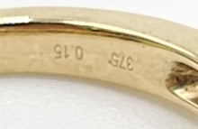 Load image into Gallery viewer, Vintage: 9ct Gold Rubies Trilogy 38 Natural Diamonds Dress Ring