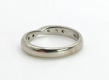 Load image into Gallery viewer, 1653:   Vintage: Platinum 6 Diamonds Stacker Band Ring- pristine and sparkling