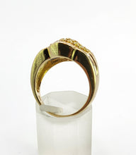 Load image into Gallery viewer, 1695: Vintage: 9ct Gold Yellow & White Diamonds Cocktail Ring
