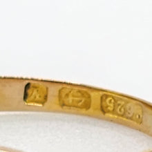 Load image into Gallery viewer, 0365: Vintage; 9ct Gold Turquoise Seed Pearls  Tiered Ring- From 1948