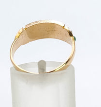 Load image into Gallery viewer, 0365: Vintage; 9ct Gold Turquoise Seed Pearls  Tiered Ring- From 1948