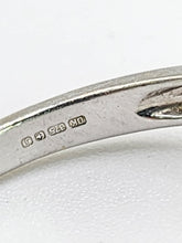 Load image into Gallery viewer, 1591: Vintage: 9ct White Gold Peridot Diamonds Dress Ring- lovely cut & Colours