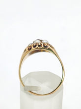 Load image into Gallery viewer, 1607: Antique: 15ct Gold Rubies Pearls Flowerhead Cluster Ring- From 1922- Remarkable