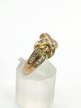 Load image into Gallery viewer, 1755: Vintage: 9ct Gold 27 Round Full Cut Diamonds Ring-substantial, natural, sparkling ring- splendid